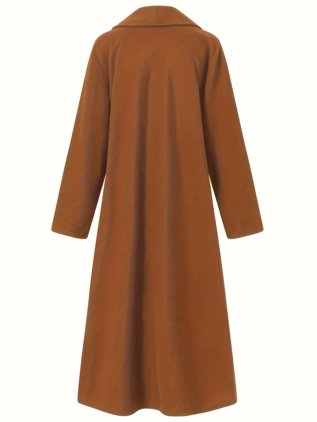 Mervilda | Damen Langer Mantel Weiter Schnitt - Olive Green - Image 29