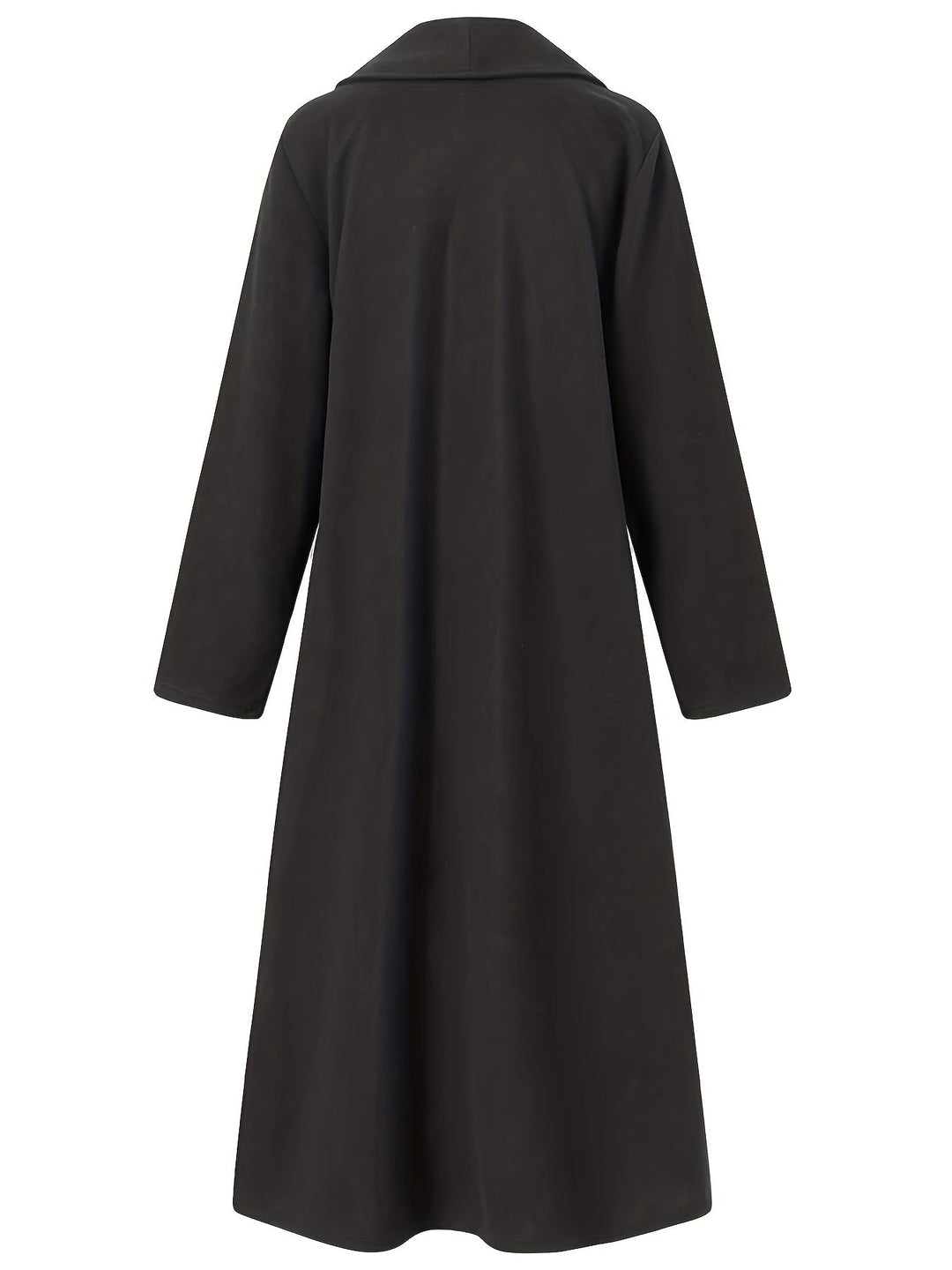 Mervilda | Damen Langer Mantel Weiter Schnitt - Olive Green - Image 9