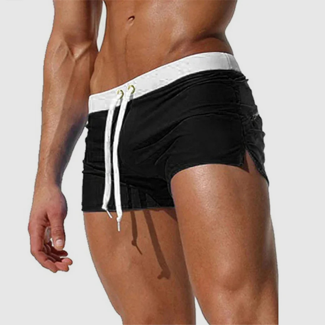 Niklas | Herren Kurze Slim Fit Badeshorts - White - Image 10