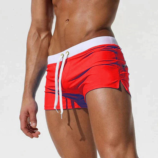 Niklas | Herren Kurze Slim Fit Badeshorts - White - Image 8