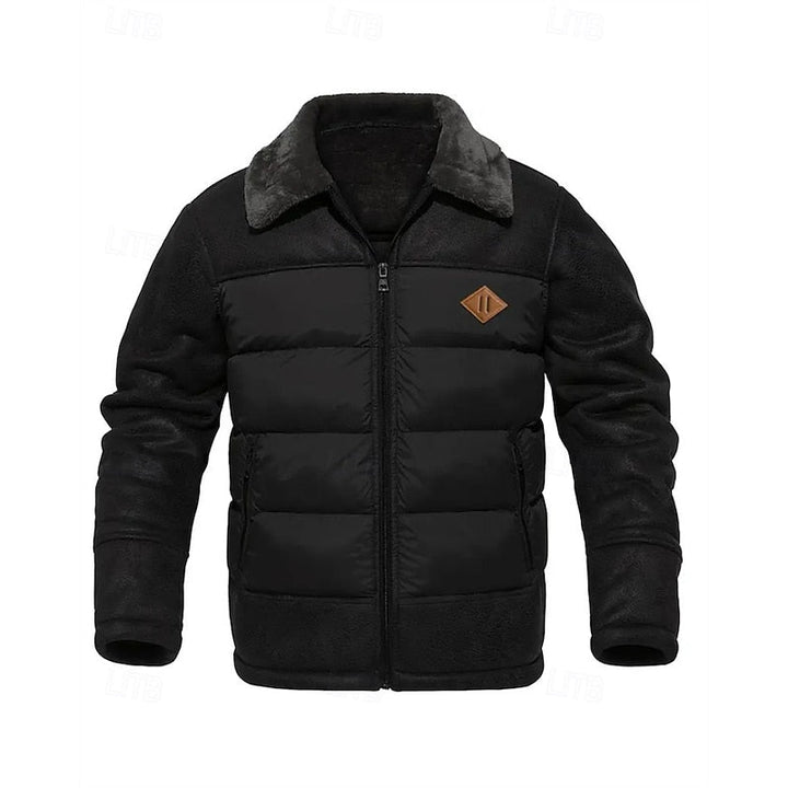 Roderik | Herren Steppjacke mit Fellkragen Winterjacke