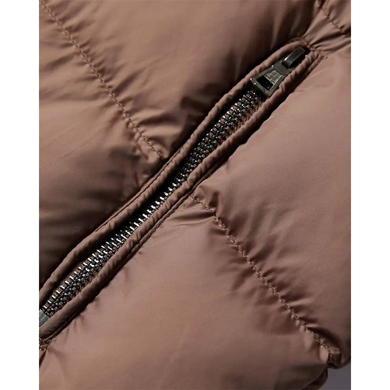Roderik | Herren Steppjacke mit Fellkragen Winterjacke