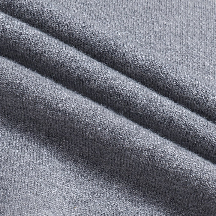 Olvard | Herren Mock-Neck Strickpullover Blau - Light Blue - Image 14