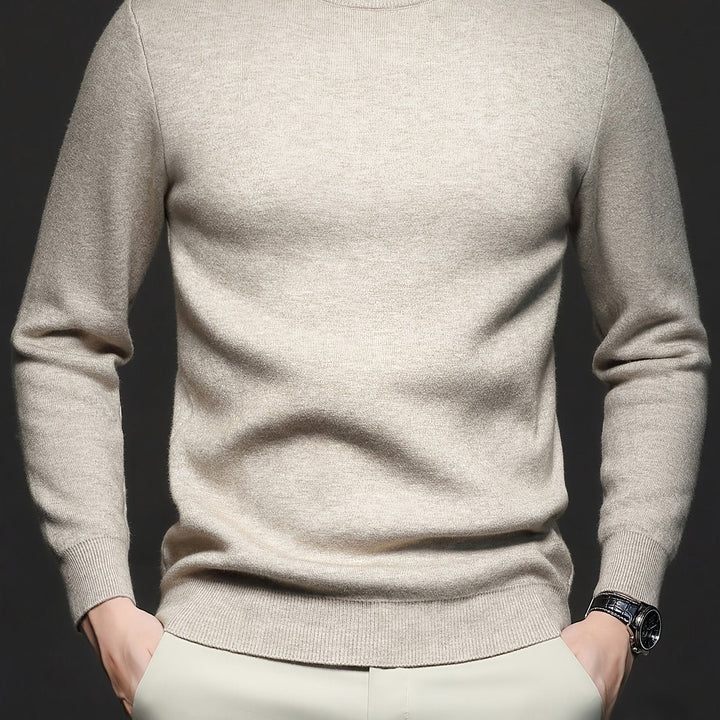 Olvard | Herren Mock-Neck Strickpullover Blau - Light Blue - Image 20