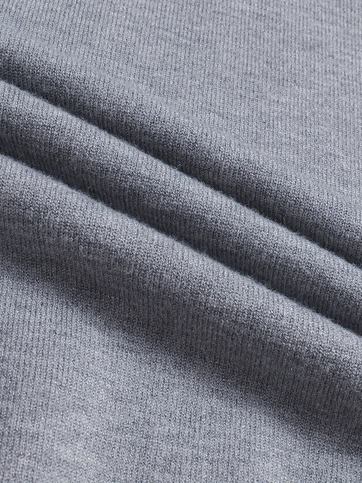 Olvard | Herren Mock-Neck Strickpullover Blau - Light Blue - Image 4