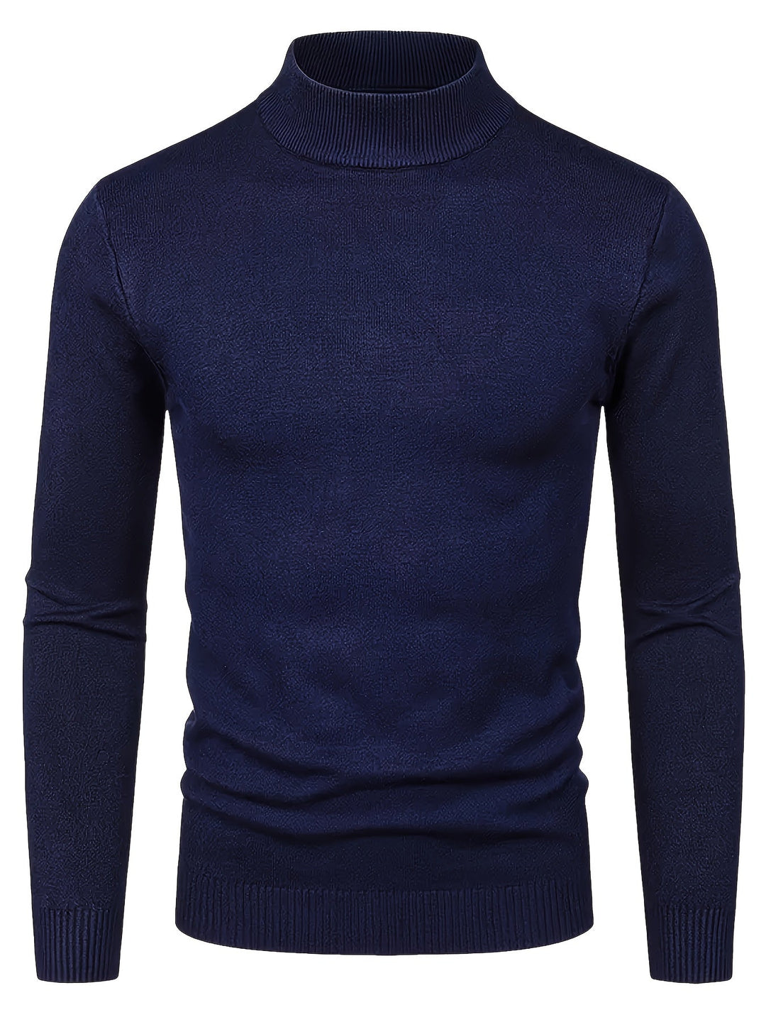 Olvard | Herren Mock-Neck Strickpullover Blau - Light Blue - Image 5