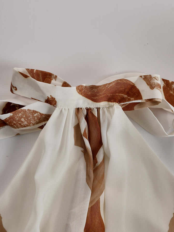 Ophelia | Damen Neckholder Paisley Maxikleid - Brown - Image 7