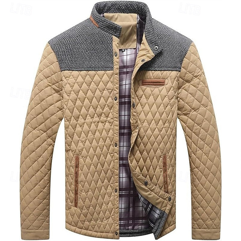 Ormbert | Herren Steppjacke mit Stehkragen - Khaki - Image 1