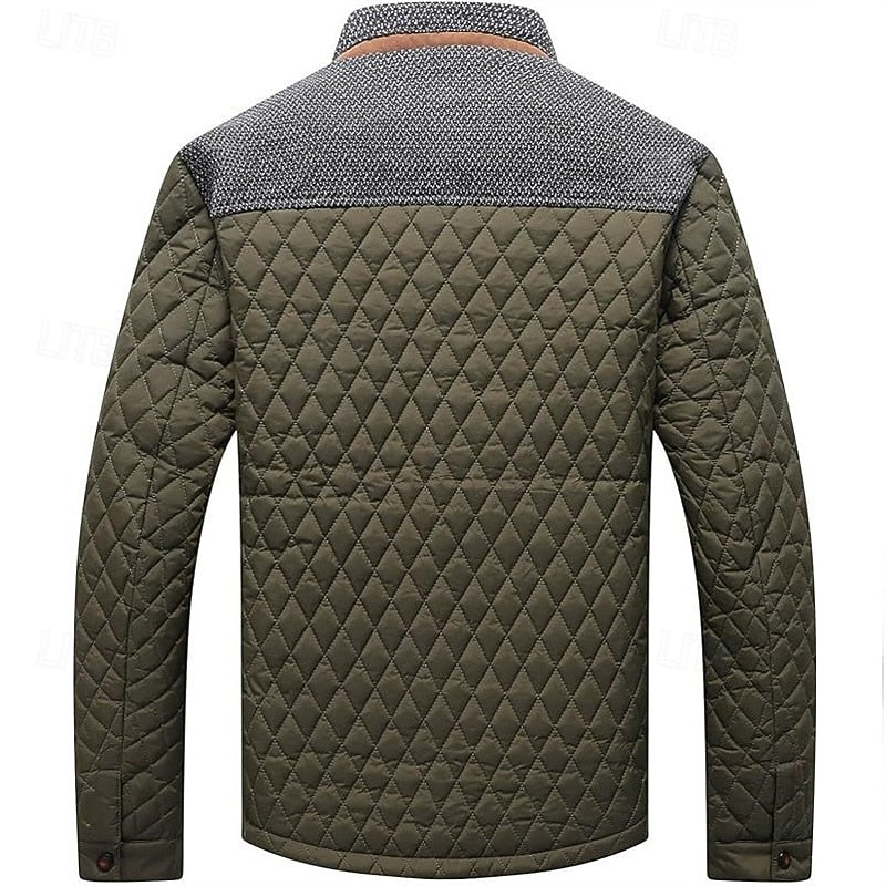 Ormbert | Herren Steppjacke mit Stehkragen - Khaki - Image 11