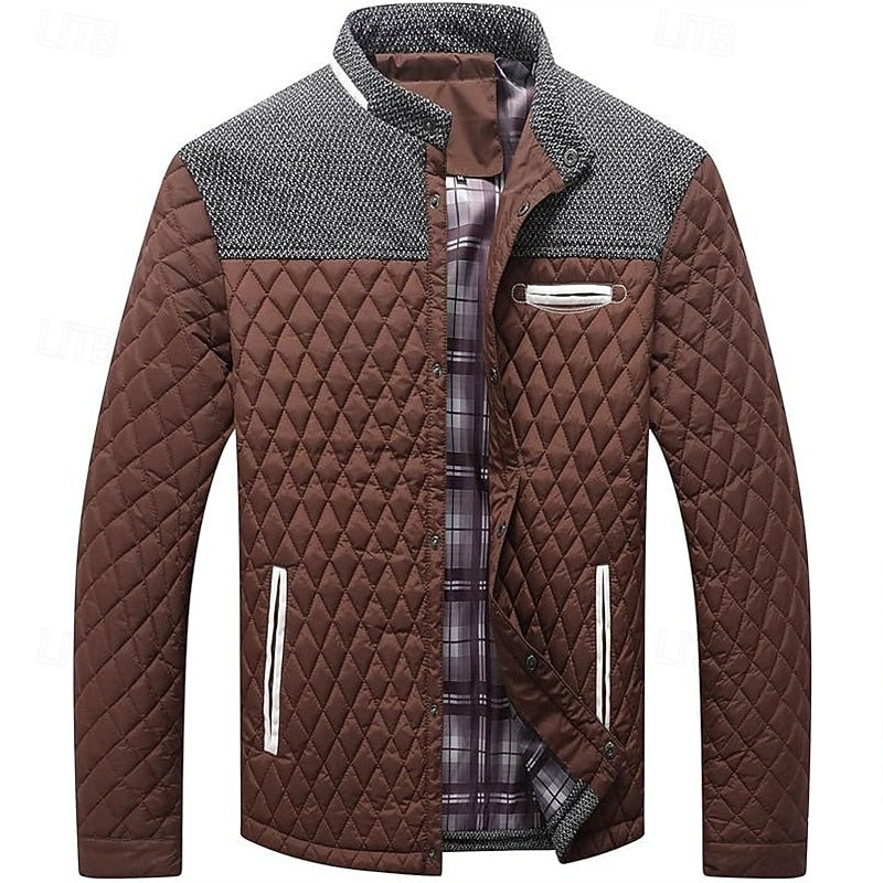 Ormbert | Herren Steppjacke mit Stehkragen - Khaki - Image 12