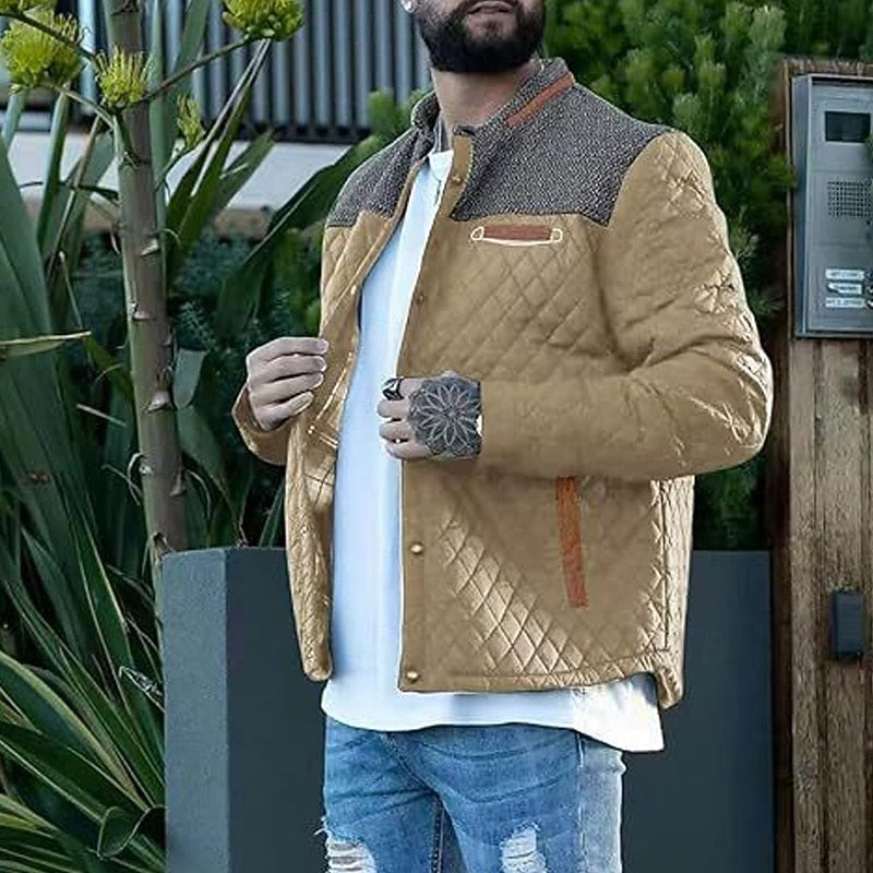 Ormbert | Herren Steppjacke mit Stehkragen - Khaki - Image 2