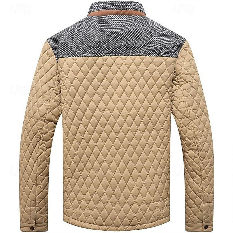 Ormbert | Herren Steppjacke mit Stehkragen - Khaki - Image 3