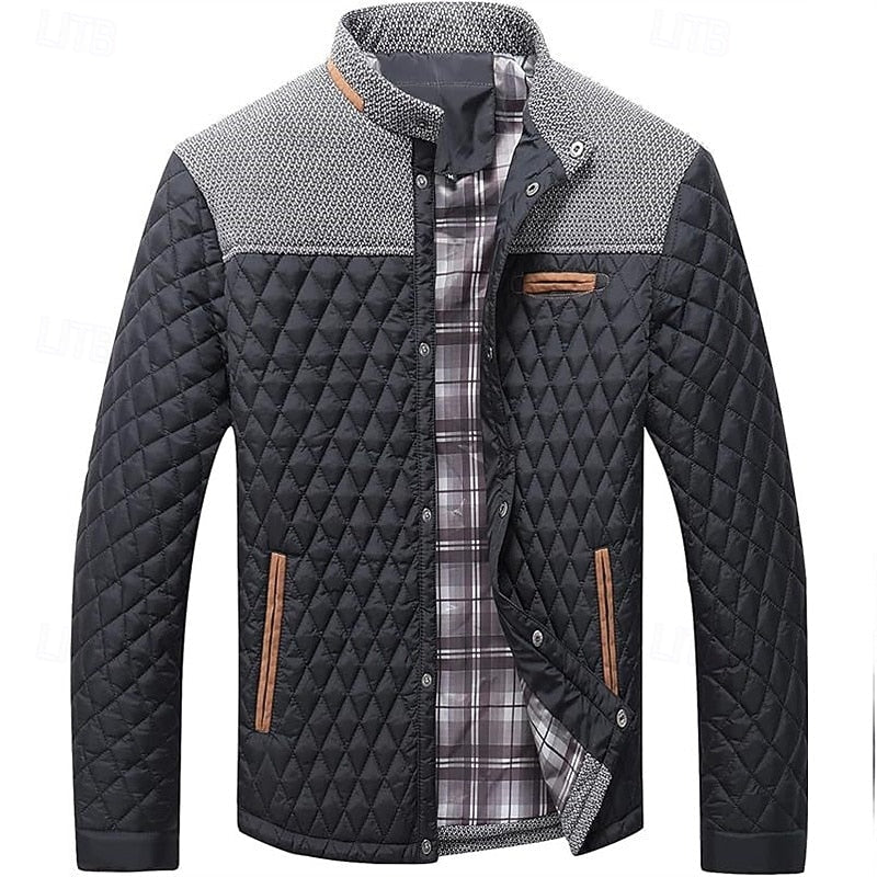 Ormbert | Herren Steppjacke mit Stehkragen - Khaki - Image 4