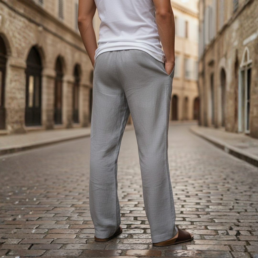 Orsino | Herren Weite Schlupfhose mit Kordelzug - Light Grey - Image 2