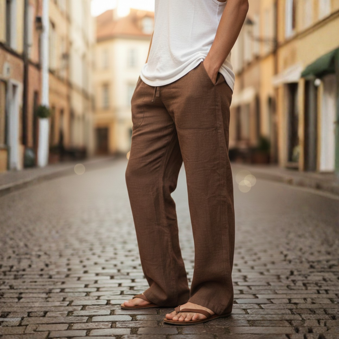 Orsino | Herren Weite Schlupfhose mit Kordelzug - Light Grey - Image 7