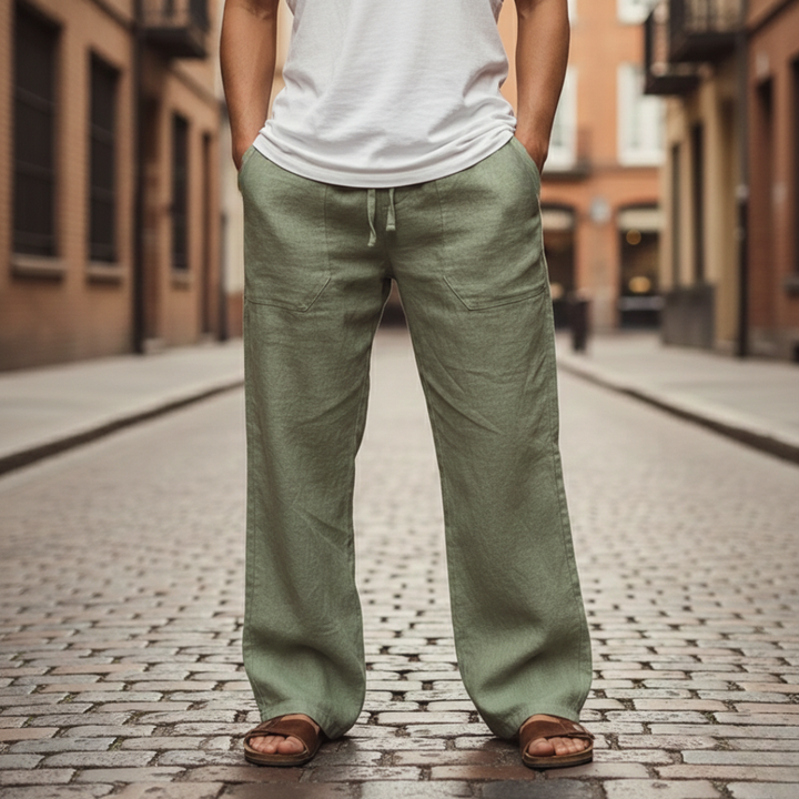 Orsino | Herren Weite Schlupfhose mit Kordelzug - Light Grey - Image 8