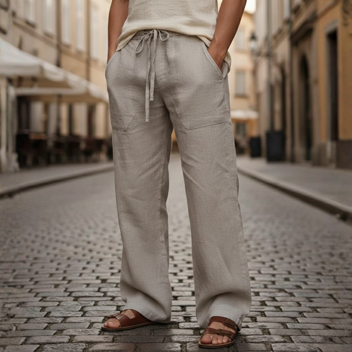 Orsino | Herren Weite Schlupfhose mit Kordelzug - Light Grey - Image 9