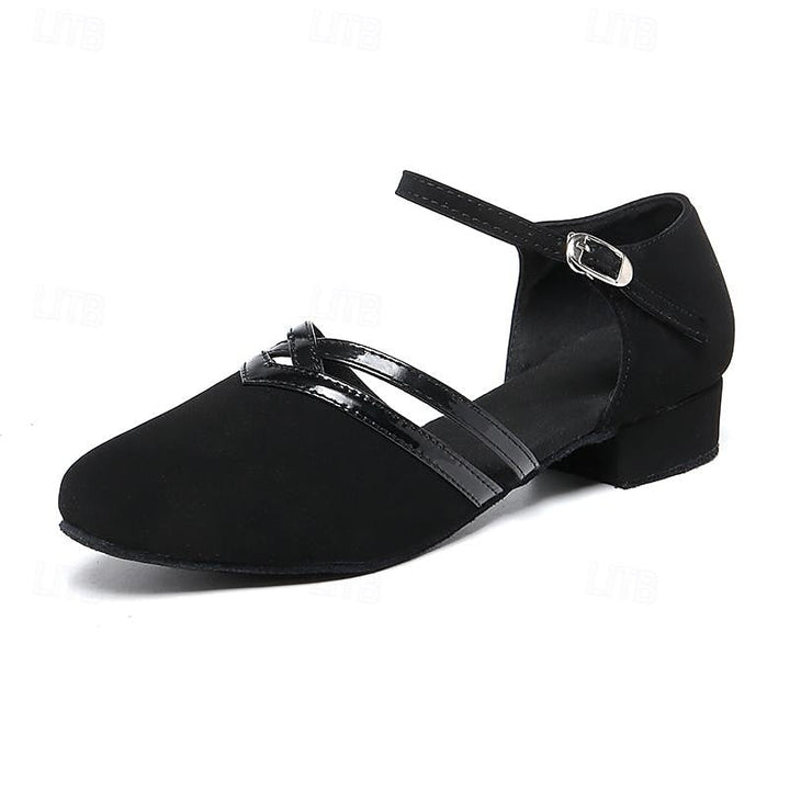 Sofia | Damen Tanzschuhe Flacher Absatz Knöchelriemen Wildleder