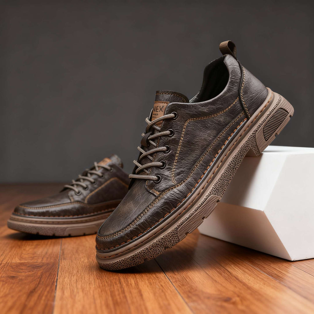 Oswin | Herren Casual Schnürschuhe Halbschuh - Black - Image 13