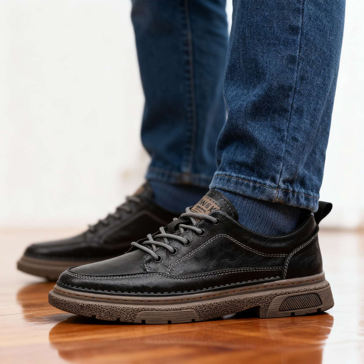 Oswin | Herren Casual Schnürschuhe Halbschuh - Black - Image 4