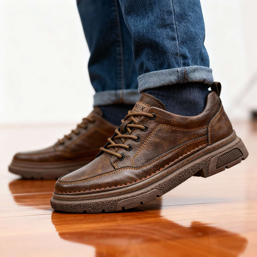 Oswin | Herren Casual Schnürschuhe Halbschuh - Black - Image 5