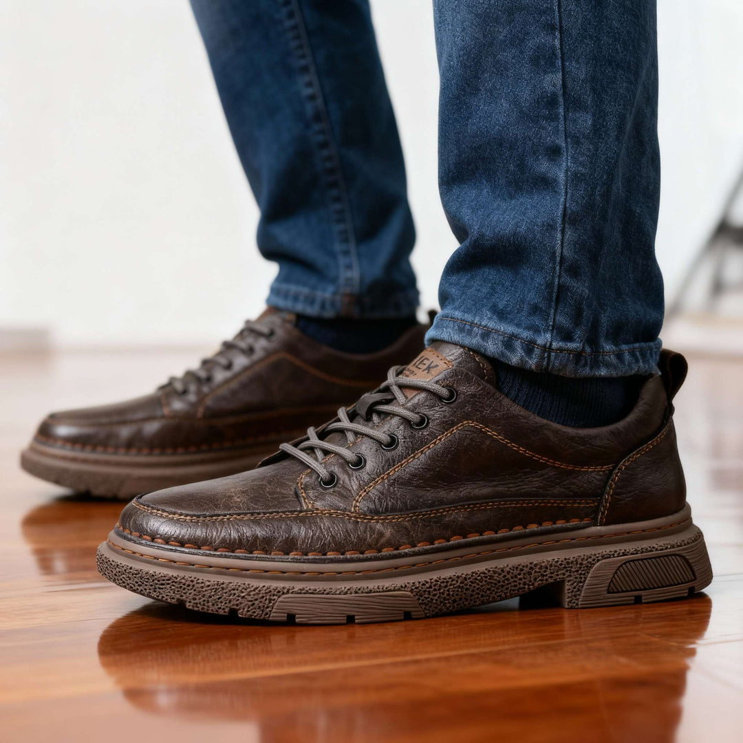 Oswin | Herren Casual Schnürschuhe Halbschuh - Black - Image 6