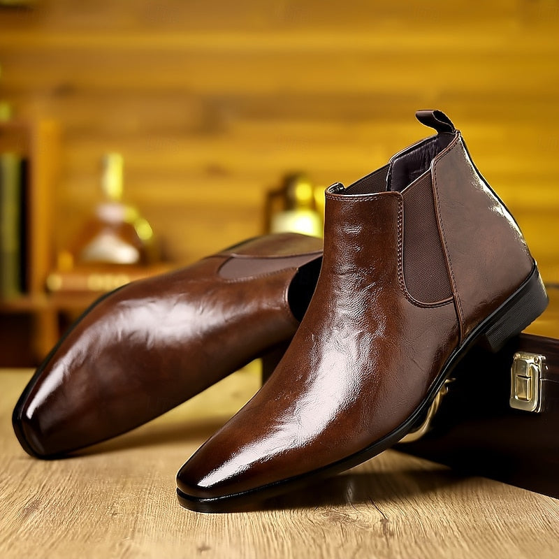 Wendelin | Herren Chelsea-Stiefelette klassisch braun - Brown - Image 3