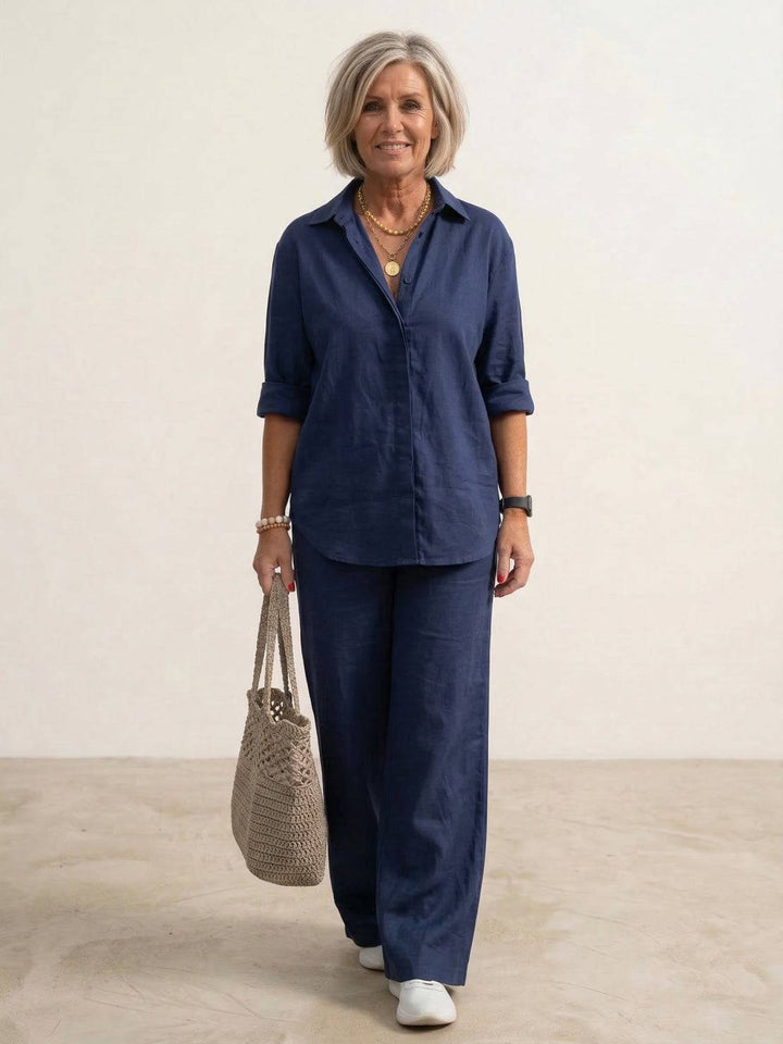 Marina | Damen set Hemd und Weithose Zweiteiler