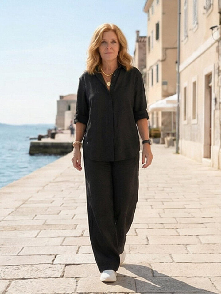 Marina | Damen set Hemd und Weithose Zweiteiler