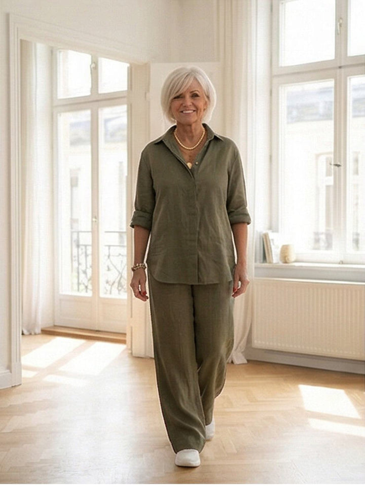 Marina | Damen set Hemd und Weithose Zweiteiler