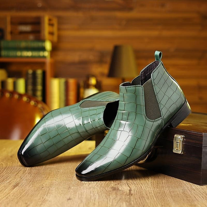 Valdemar | Herren Chelsea Boots Stiefelette Rot