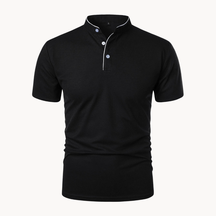 Percival | Herren Poloshirt mit Stehkragen Kurzarm - Navy - Image 2