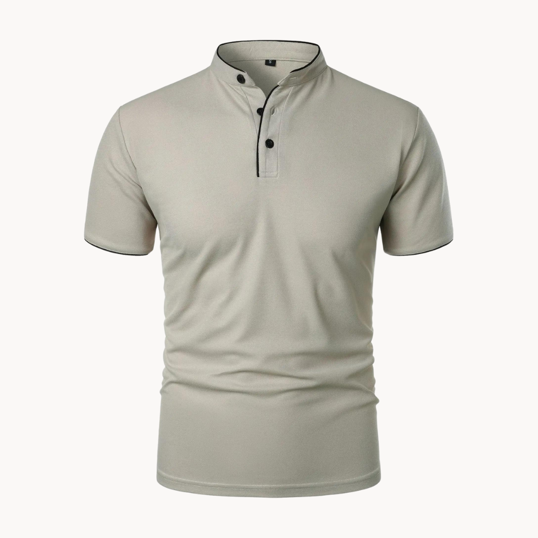 Percival | Herren Poloshirt mit Stehkragen Kurzarm - Navy - Image 3