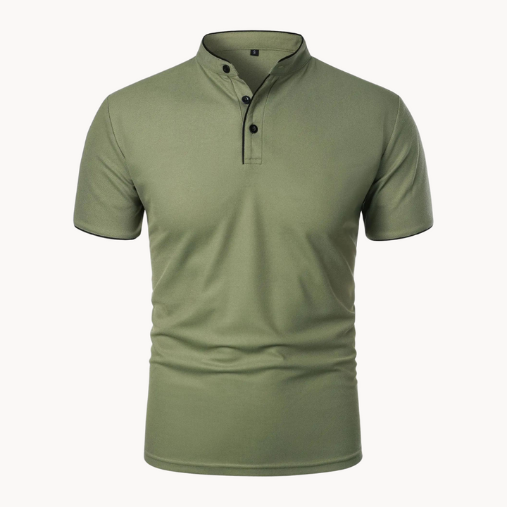 Percival | Herren Poloshirt mit Stehkragen Kurzarm - Navy - Image 4