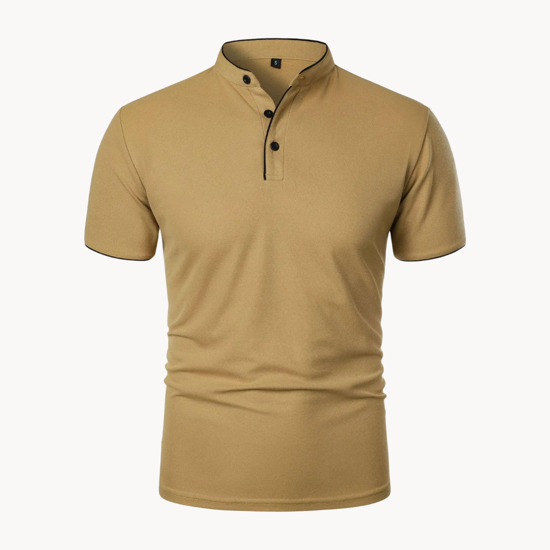 Percival | Herren Poloshirt mit Stehkragen Kurzarm - Navy - Image 5