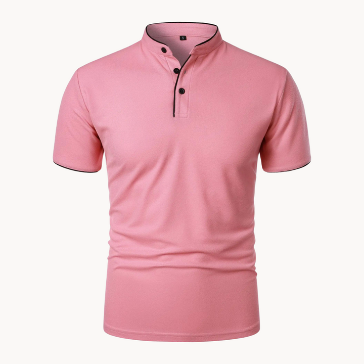 Percival | Herren Poloshirt mit Stehkragen Kurzarm - Navy - Image 6
