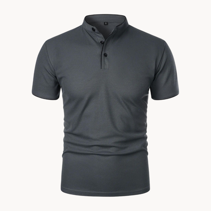 Percival | Herren Poloshirt mit Stehkragen Kurzarm - Navy - Image 7