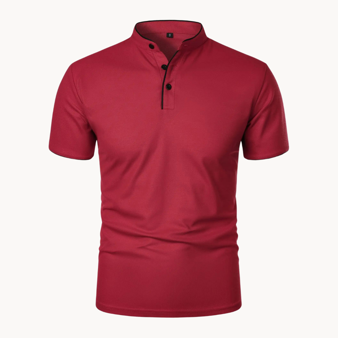 Percival | Herren Poloshirt mit Stehkragen Kurzarm - Navy - Image 8