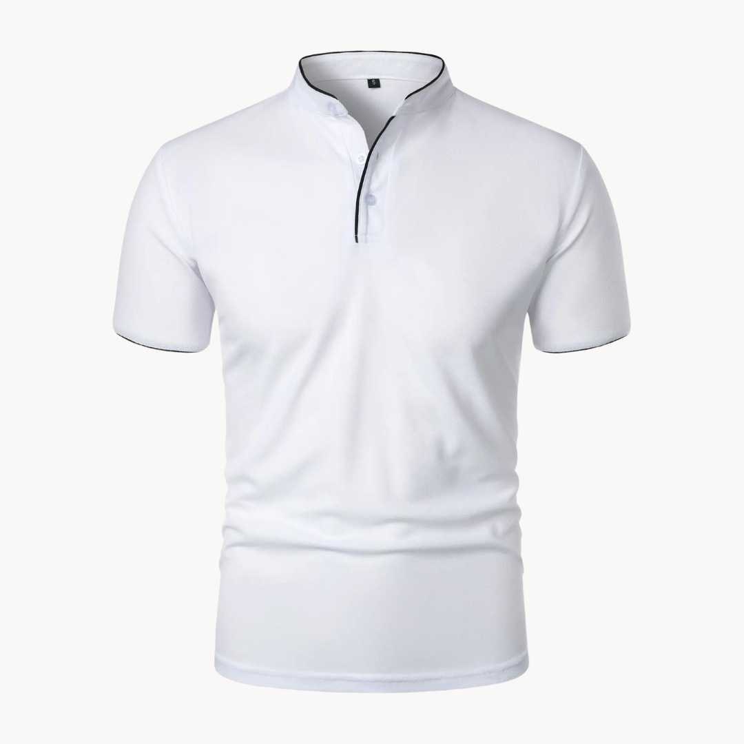 Percival | Herren Poloshirt mit Stehkragen Kurzarm - Navy - Image 9