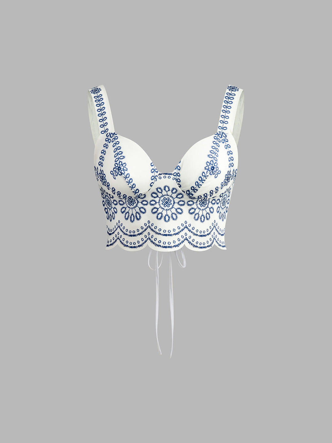 Santorini | Damen Rock Set mit Crop Top, Blaudruck ärmelloses Urlaubsset