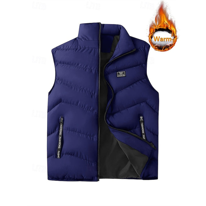 Radbert | Herren Steppweste Ärmellos Warm - Red - Image 12