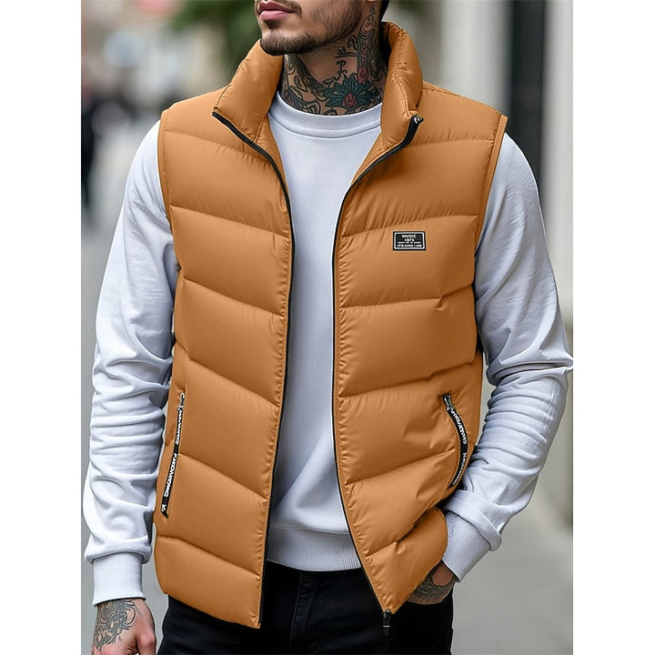 Radbert | Herren Steppweste Ärmellos Warm - Red - Image 14