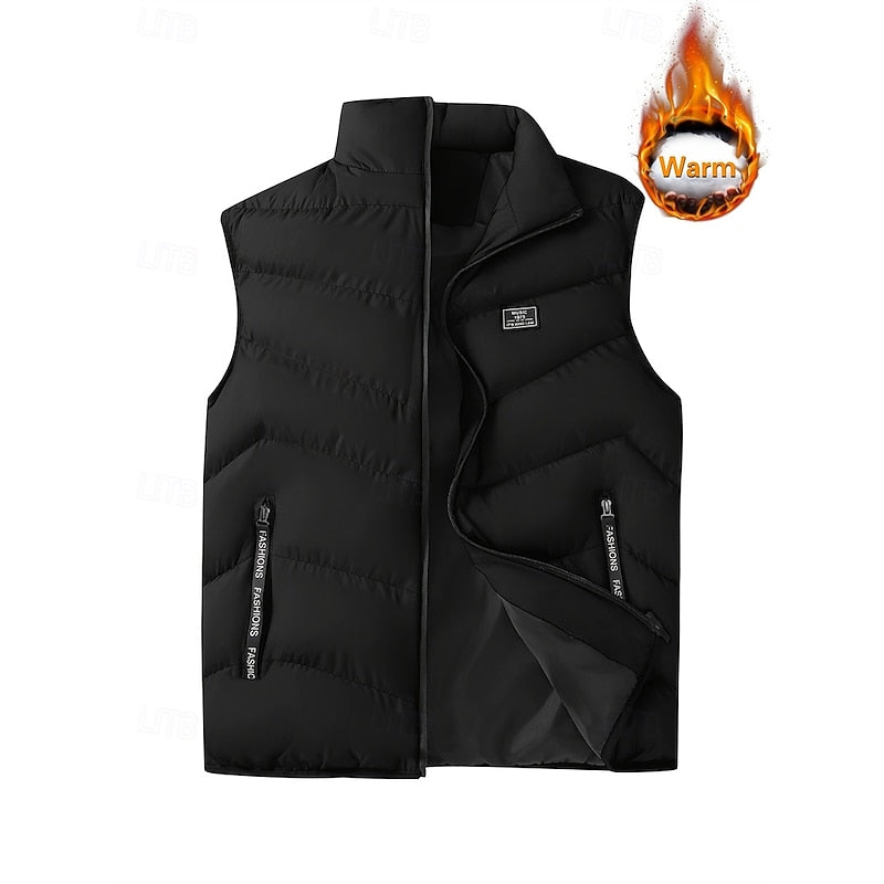 Radbert | Herren Steppweste Ärmellos Warm - Red - Image 6