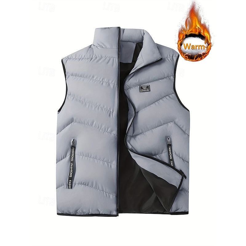 Radbert | Herren Steppweste Ärmellos Warm - Red - Image 9