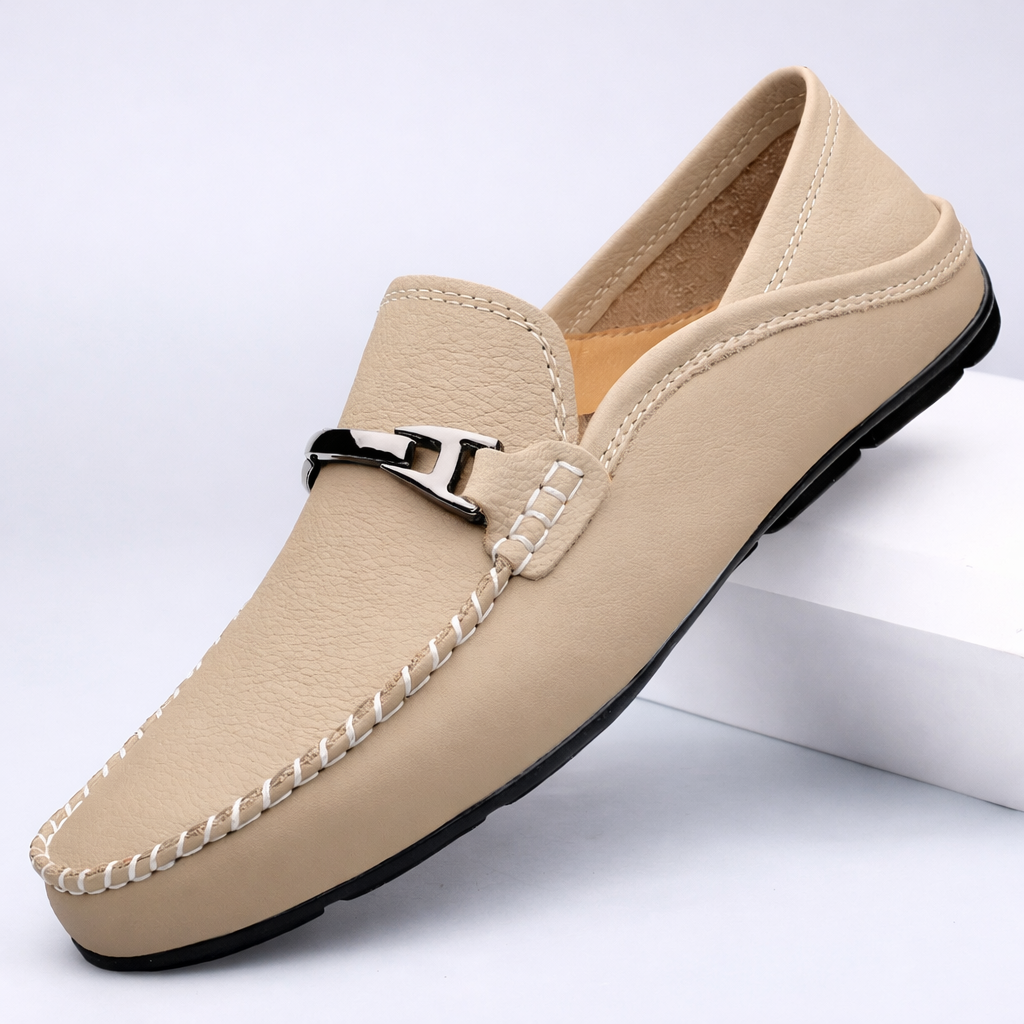 Radmund | Herren Slipper Klassische Leder-Loafer - Blue - Image 8