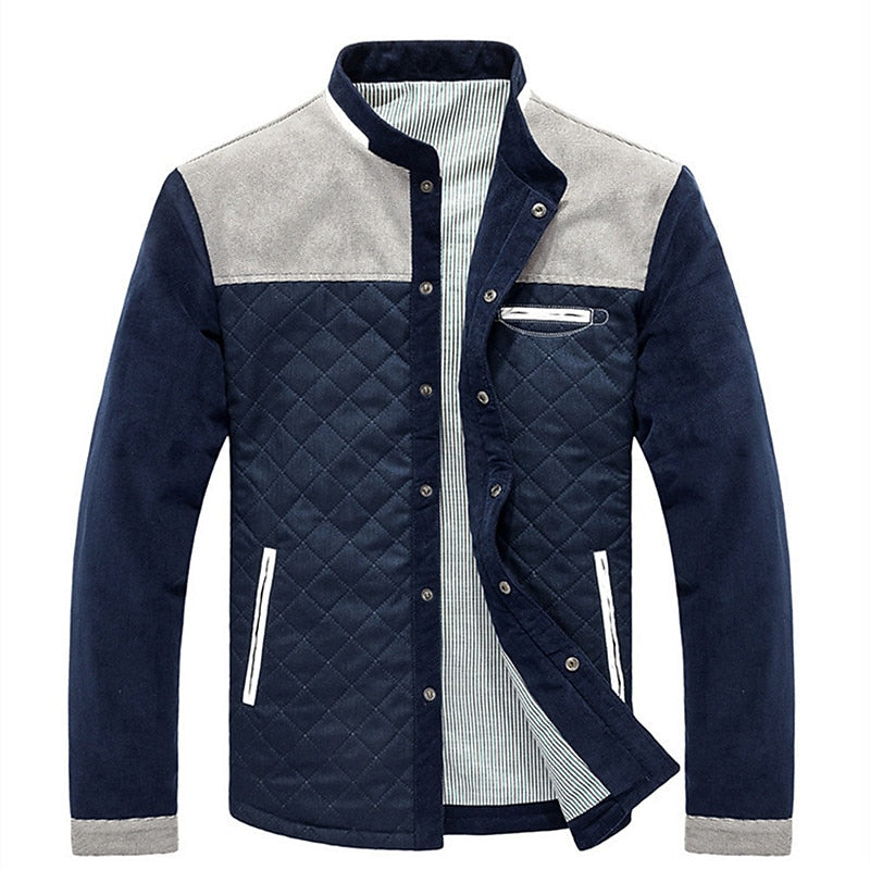 Radulf | Herren Stepp-Jacke mit Stehkragen - Navy - Image 1