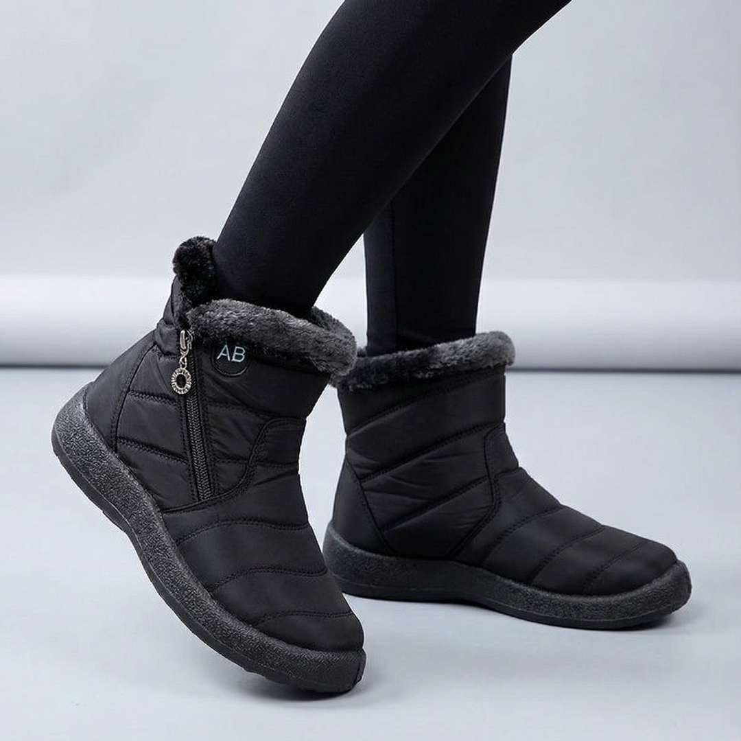 Ragnborg | Damen Wasserdichte Winterstiefel Stiefeletten - Black - Image 1