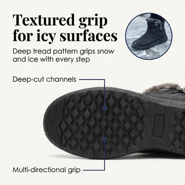Ragnborg | Damen Wasserdichte Winterstiefel Stiefeletten - Black - Image 6