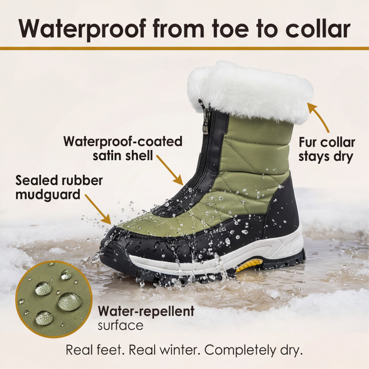 Ragnborg | Damen Winterstiefel wasserdicht gefüttert - Green - Image 6