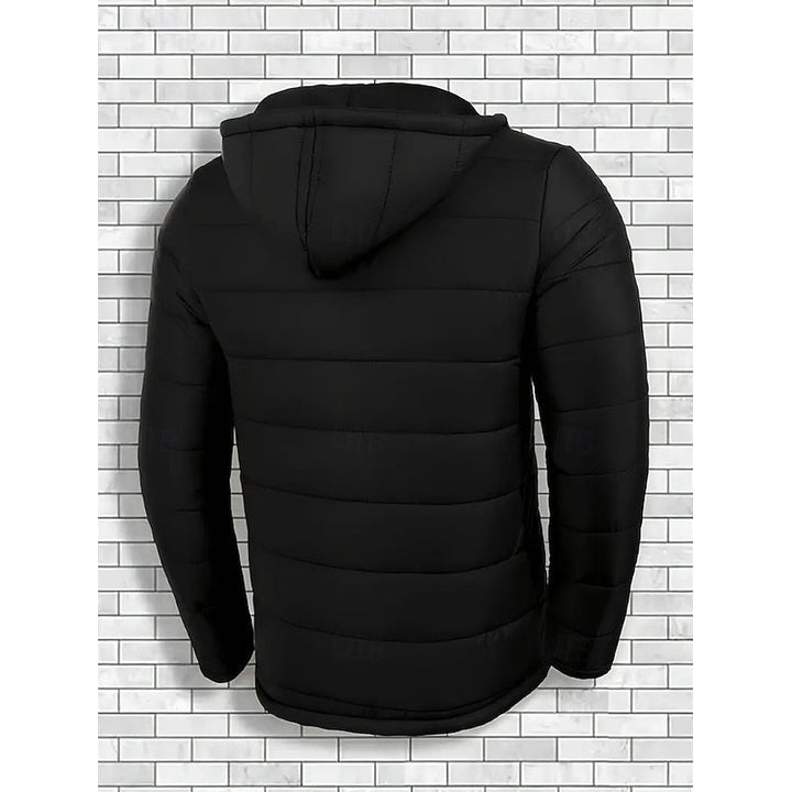 Ragnvald | Herren Steppjacke mit Kapuze Winterjacke - Black - Image 3